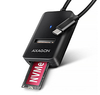 BAZAR - AXAGON ADM2-CM USB-C 10Gbps - M.2 NVMe & SATA SSD adaptér, kabel USB-C 10cm - Poškozený obal (Komplet)