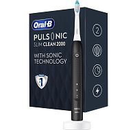 Oral-B Pulsonic Slim Clean 2000 Black, sonický zubní kartáček, 2 režimy čištění, časovač, bělící
