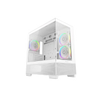 DEEPCOOL Case CG380 3F WH, mATX, ARGB, Průhledná bočnice, 3x120mm Fan, bílá