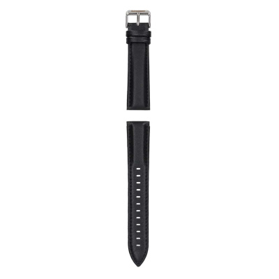Garett řemínek 20 mm, černá kůže se stříbrným zapínáním