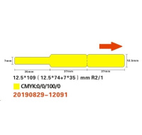 Niimbot štítky na kabely RXL 12,5x109mm 60ks Yellow pro D11 a D110