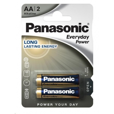 PANASONIC Alkalické baterie Everyday Power  LR6EPS/2BP AA 1,5V (Blistr 2ks)