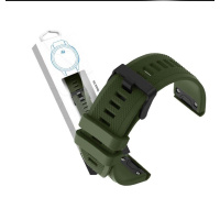 RhinoTech řemínek pro Garmin QuickFit sportovní silikonový 26mm tmavě zelený