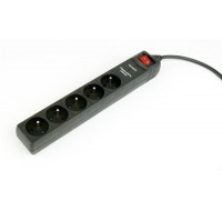 BAZAR GEMBIRD Přepěťová ochrana, 5 zásuvek, 1,5m, černá - poškozený obal