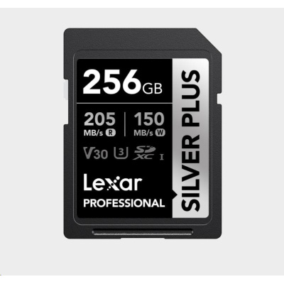 Lexar SDXC Professional SILVER Plus 1066x UHS-I/U3/A2/4K R205/W150 (V30) 256GB