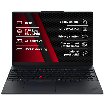 LENOVO NTB ThinkPad E16 AMD G3 - Ryzen5 220,16" WUXGA,16GB,512SSD,FHD+IRcam,W11P