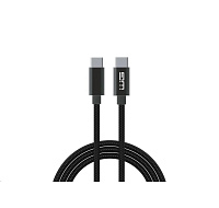 WG - Datový kabel Type-C na Type-C, 20 cm, 3 A, černá