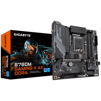 GIGABYTE MB Sc LGA1700 B760M GAMING X AX DDR4, Intel B760, 4xDDR4, 1xDP, 1xHDMI, WI-FI, mATX