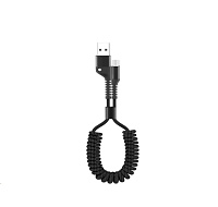 WG - Datový kabel Micro USB na USB-A, 1 metr, kroucený, černá