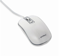 BAZAR - GEMBIRD myš MUS-4B-06-WS, drátová, optická, USB, bílá/stříbrná, poškozený obal