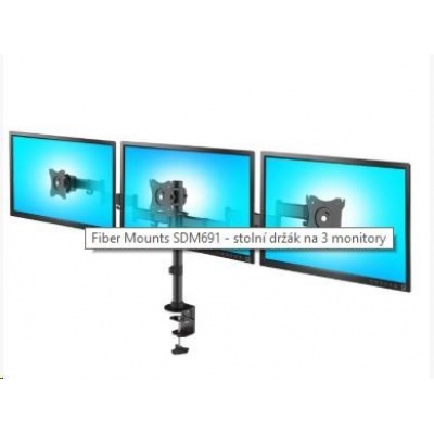 Fiber Mounts SDM691 - stolní držák na 3 monitory