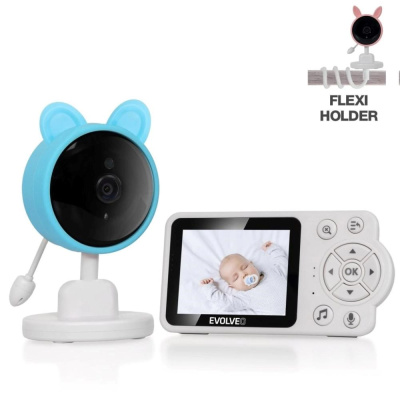 EVOLVEO Baby Monitor N3, LCD displej, IR přísvit, modrá