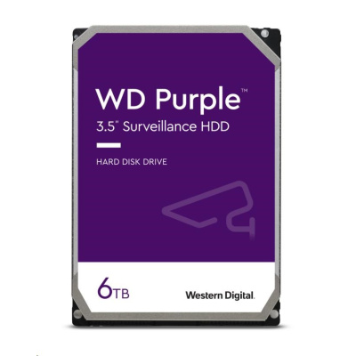 BAZAR - WD PURPLE WD64PURZ 6TB, SATA III 3.5", 256MB, 175MB/s, Low Noise, CMR