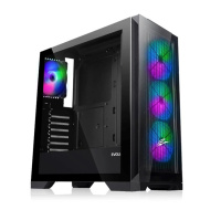 EVOLVEO Ptero Q2G, skříň ATX, 4x ARGB ventilátor, čelní+boční panel sklo, černá
