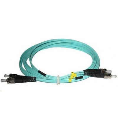 Duplexní patch kabel MM 50/125, OM3, ST-ST, LS0H, 1m