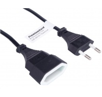 PREMIUMCORD Kabel síťový 230V, prodlužovací dvojvidlice, 2m