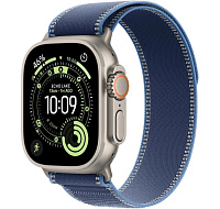 Apple Watch Ultra 3 GPS + Cellular 49mm Natural Titanium Case with Blue/Bright Blue Trail Loop - S/M