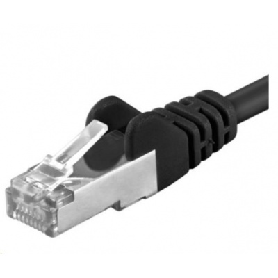 PREMIUMCORD Patch kabel CAT6a S-FTP, RJ45-RJ45, AWG 26/7 0,25m černá