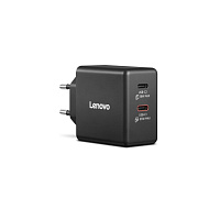 LENOVO napájecí adaptér Dual USB-C 65W GaN Charger Black - EU