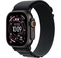 Apple Watch Ultra 3 GPS + Cellular 49mm Black Titanium Case with Black Alpine Loop - Large