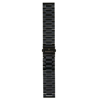 Garett řemínek 22 mm, černý kovový, typ Solid