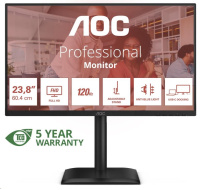 AOC MT 23,8" 24E4CV - 1920x1080,IPS,120Hz,1xHDMI,1xDP,USBhub,USB-C,PD,RJ45,Repro,Pivot