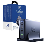 3mk nabíjecí stanice - Hyper Charging Station, 240 W, GaN, 3x USB-C + 1x USB-A
