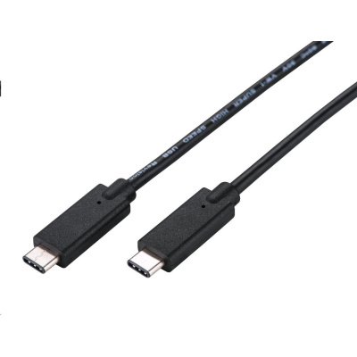 C-TECH kabel USB 3.2, Type-C (CM/CM), PD 100W, 20Gbps, 1m, černý