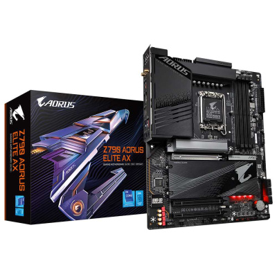 GIGABYTE MB Sc LGA1700 Z790 AORUS ELITE AX, Intel Z790, 4xDDR5, 1xDP, 1xHDMI, WI-FI