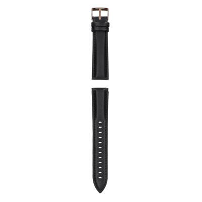 Garett řemínek 20 mm, černá kůže se zlatým zapínáním
