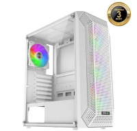 EVOLVEO Xenon, skříň ATX, 4x ARGB ventilátor 120mm, přední panel airflow mesh, bílá