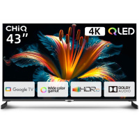 CHiQ U43QM8E TV 43", QLED, Google TV, Frameless, Dolby Audio, dbx-tv, nový design podstavce vzorek DEMO