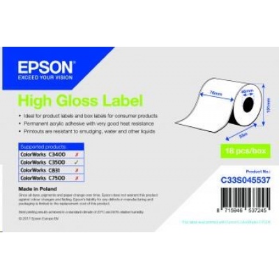 Epson label roll, normal paper, 76mm