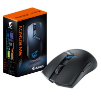BAZAR GIGABYTE Herní myš Aorus M6, Bezdrátová 2.4GHz, USB-C, černá (ROZBALENO)