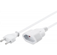 PREMIUMCORD Kabel síťový 230V, prodlužovací dvojvidlice, 5m