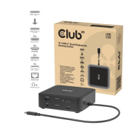 Club3D Dokovací stanice USB-C 12v1, 2xHDMI, 2xDP, 2xUSB-C, 1xUSB-C PD, 3xUSB, 1xRJ45, 1x3.5mm, černá