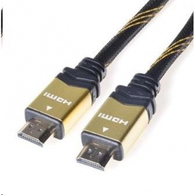 PREMIUMCORD Gold HDMI High Speed + Ethernet kabel (v1.4), opletený, zlacené konektory, 10m