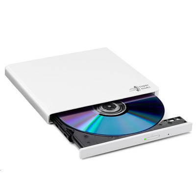 BAZAR - HITACHI LG - externí mechanika DVD-W/CD-RW/DVD±R/±RW/RAM GP57EW40, Slim, White, box+SW - Poškozený obal (Komplet