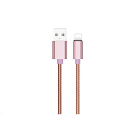 WG - Datový kabel Lightning na USB-A, 1 metr, růžová