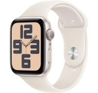 Apple Watch SE (2024) GPS 40mm Starlight Aluminium Case with Starlight Sport Band - M/L