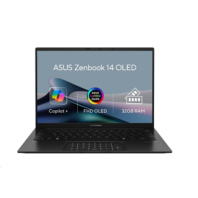 ASUS NTB Zenbook 14 (UM3406GA-OLED041W), Ryzen AI 5 430, 14" 1920 x 1200, 32GB, 1TB SSD, Radeon, W11 Home, Black