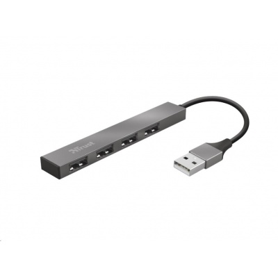 TRUST rozbočovač HALYX, Aluminium 4-Port Mini USB Hub, 10cm