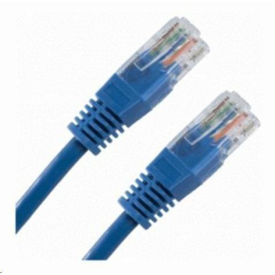 XtendLan patch kabel Cat5E, UTP - 0,5m, modrý (prodej po 10 ks)