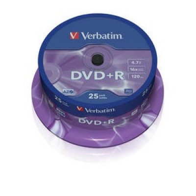 VERBATIM DVD+R(25-Pack)Spindle/General Retail/16x/4.7GB