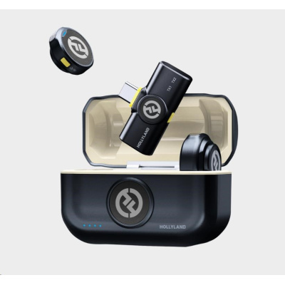 BAZAR - Hollyland Lark M2 USB-C - Wireless Lavalier Microphone with USB-CPlug (Duo,Shine Charcoal) - Po opravě (Komplet)