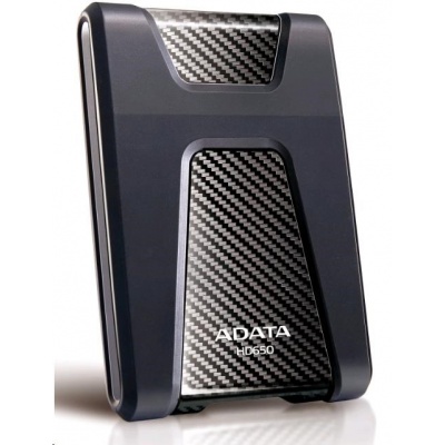 ADATA Externí HDD 1TB 2,5" USB 3.1 DashDrive Durable HD650, černý (gumový, nárazu odolný)