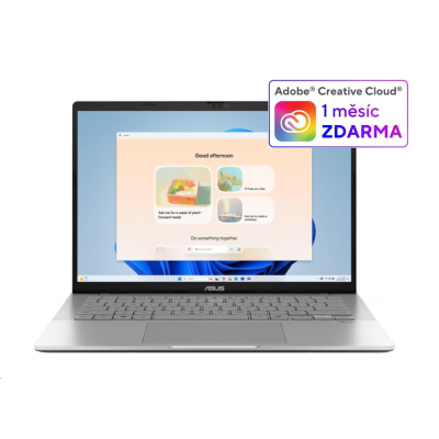 ASUS NTB Vivobook S14 (S3407CA-LY008W), Ultra 7 255H, 14" 1920 x 1200, 16GB, 1TB SSD, UHD, W11 Home, Cool Silver