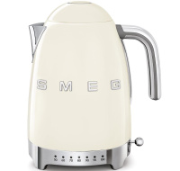 Smeg KLF04CREU rychlovarná konvice, 1,7 l (7 šálků), 2400 W, styl 50. let, řízení teploty, 7 programů, krémová