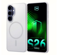 3mk ochranný kryt Smoke MagCase White pro Samsung Galaxy S26+
