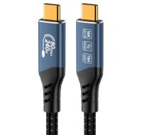 PREMIUMCORD Kabel USB4™ Version2.0 80Gbps 16K@60Hz 240W Thunderbolt 3 a 4 kabel 0,8m